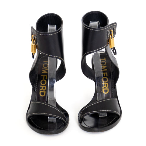 Tom Ford Padlock Block Heel Sandals