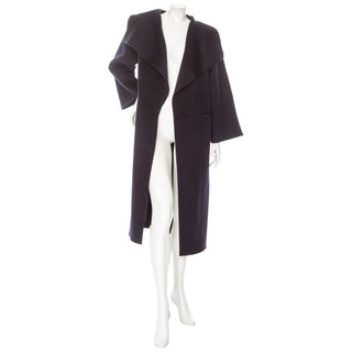 Signature Navy Wool-Cashmere Double-Face Coat