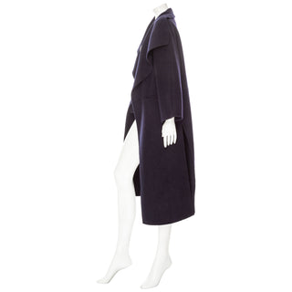 Signature Navy Wool-Cashmere Double-Face Coat