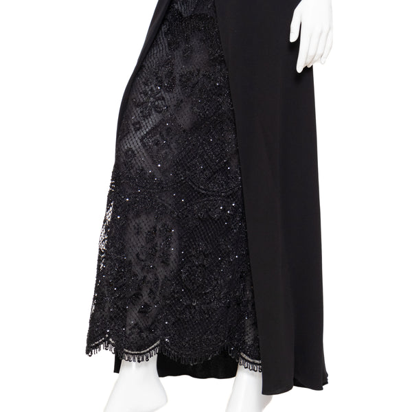 Valentino Haute Couture Strapless Silk and Lace Maxi Gown