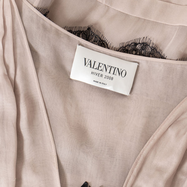 Valentino Lace Chiffon Sheath Dress