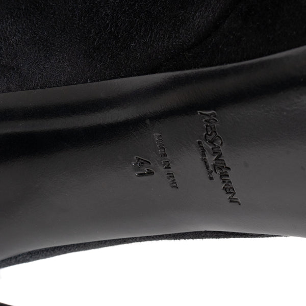Yves Saint Laurent Black Suede Palais Platform Pumps