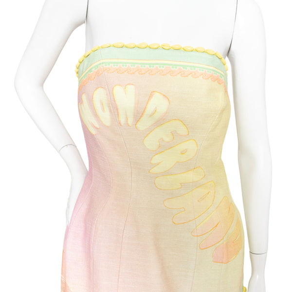 Zimmerman Poster Print Coaster Structured Midi Dress