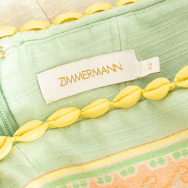 Zimmerman Poster Print Coaster Structured Midi Dress