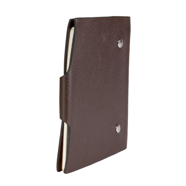 Chocolate Brown Togo Leather Notebook