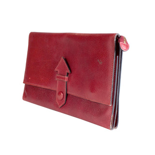 1970s Red Epsom Leather Travel Wallet