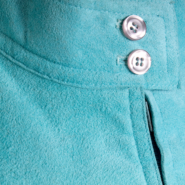 Vintage Turquoise Ultrasuede Jacket