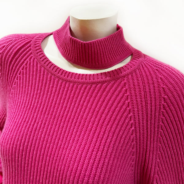 Hot Pink Fendi Cut-Out Sweater