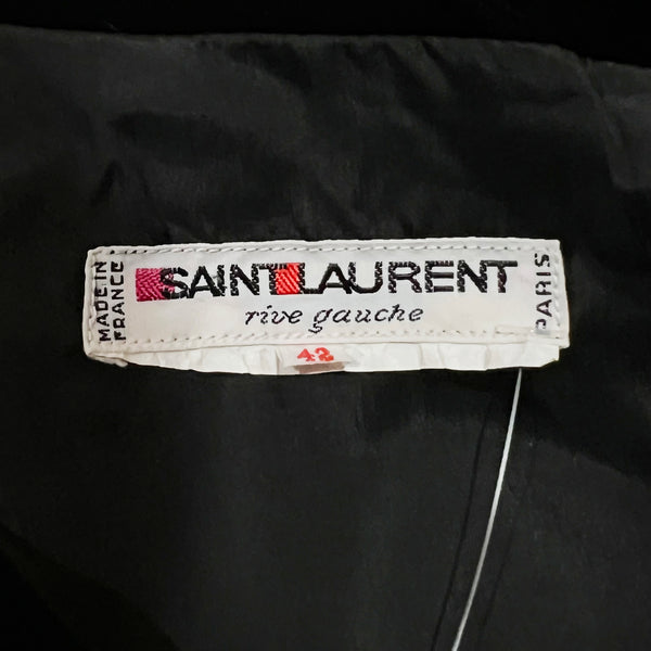 Yves Saint Laurent Vintage Asymmetrical Velvet Button Front Dress