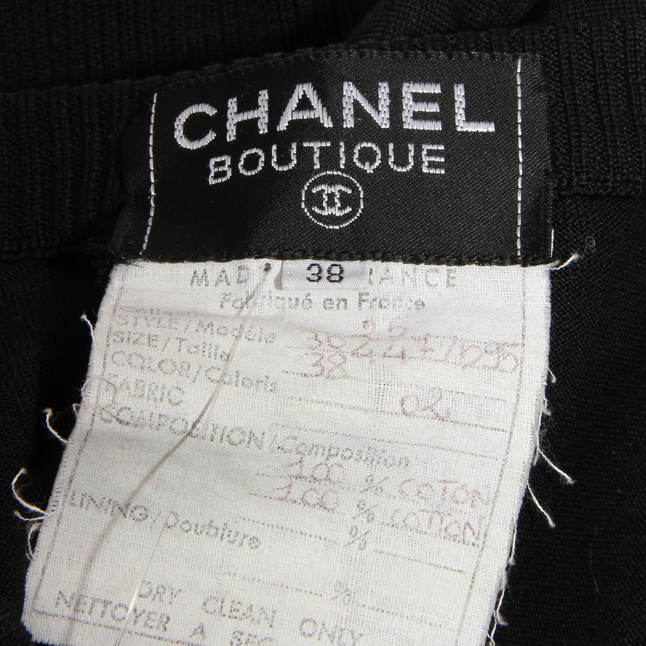 Chanel Black Short Sleeve Knit Top