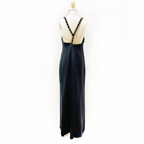 1998 Black Silk Studded Gown