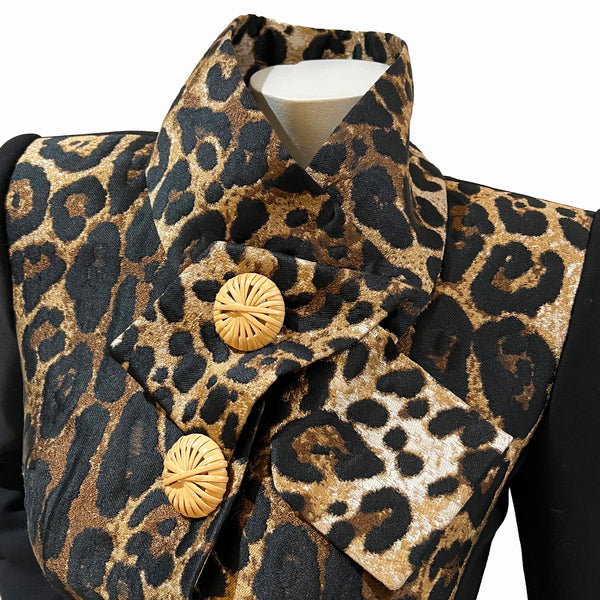 2020 Leopard Print Wool Blend Jacket