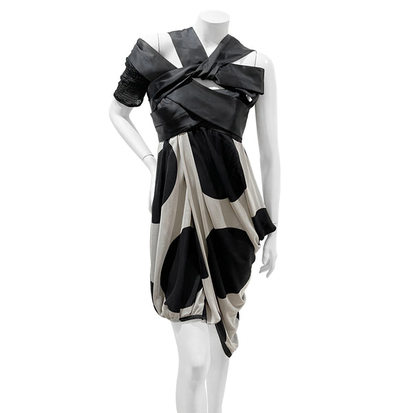 Givenchy Asymmetrical Polka Dot Dress