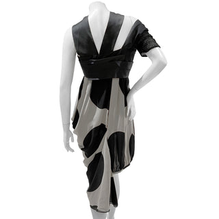 2008 Chiffon and Silk Asymmetrical Polka Dot Dress