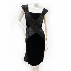 Vintage Victor Costa Black Velvet Dress