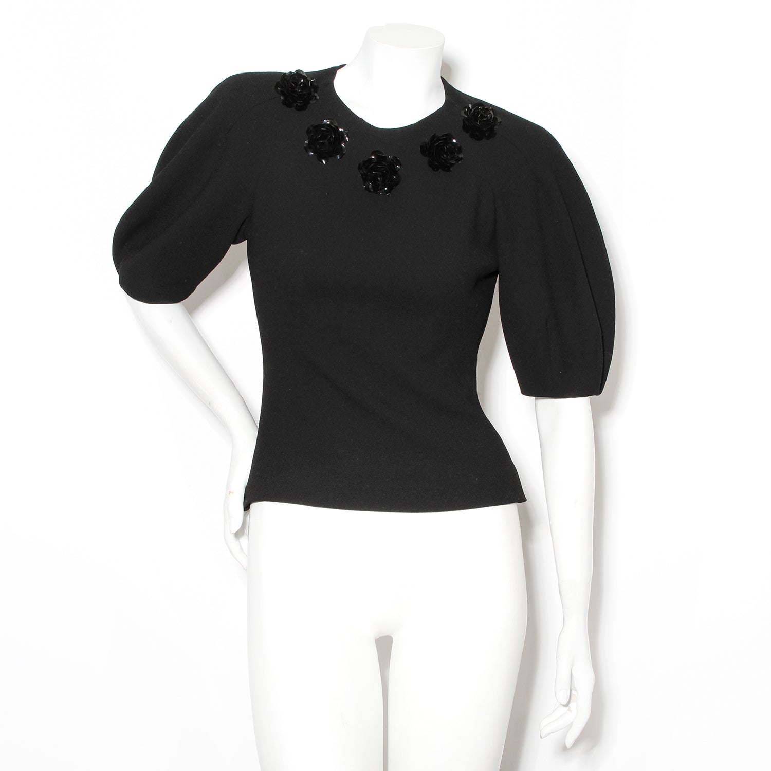 Alexander McQueen Floral Appliqué Blouse