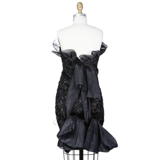 1980s Strapless Haute Couture Cocktail Dress