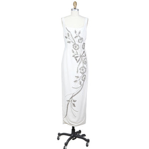 Vintage Floral Beaded Gown