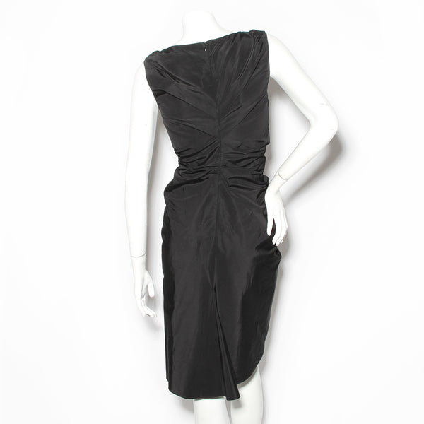 Christian Dior Black Ruched Dress