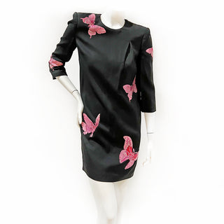 2006 Pink Butterfly Print Shift Dress