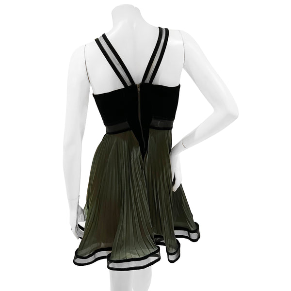 2009 Green and Black A-Line Dress