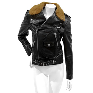 Saint Laurent Motorcycle Leather w/ Shearling Jacket