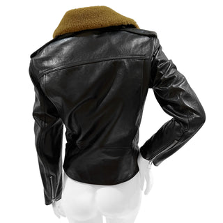 Leather and Shearling Motorcycle Jacket