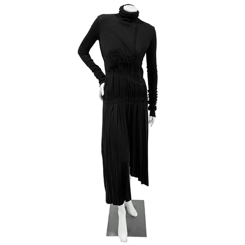 Jean Paul Gaultier Pleated Stitched Long Dress FW2002