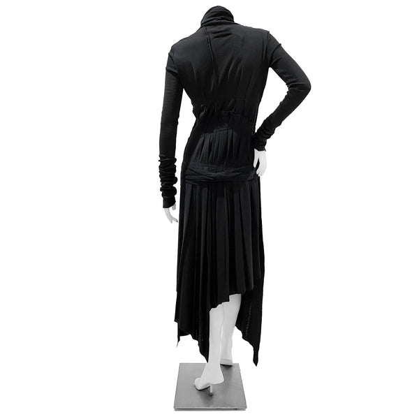 2002 Mock Neck Stitched Maxi Dress