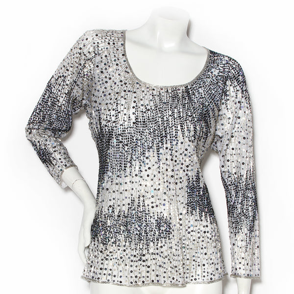 Vintage Halston Beaded Top