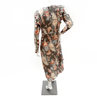 2019 Floral Print Espionage Ruched Midi Dress