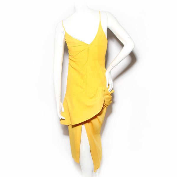 2018 Yellow Viscose Blend La Bomba Dress