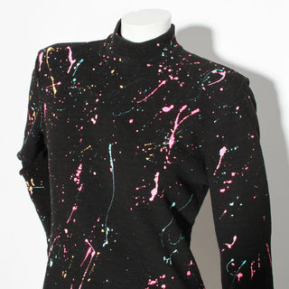1980s Paint Splatter Dress