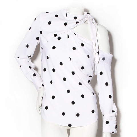 Monse Black and White Polka Dot Blouse